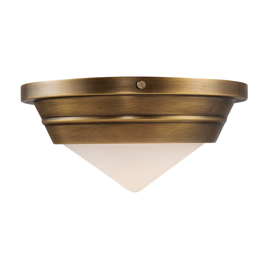 Alora Willard 1Lt 10" Flush, Brass/Opal/Clear Prismatic/Opal - FM348010VBOP