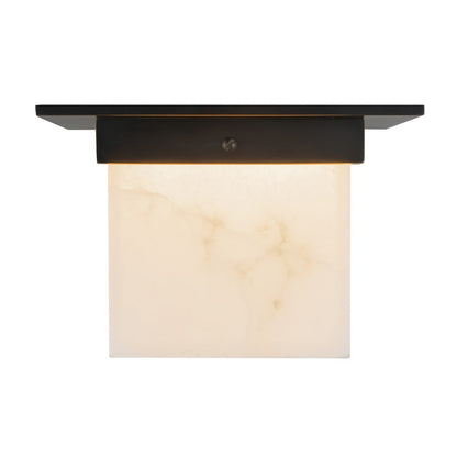 Kuzco Mineral 5.5" Black Flush Mount, Urban Bronze/Alabaster