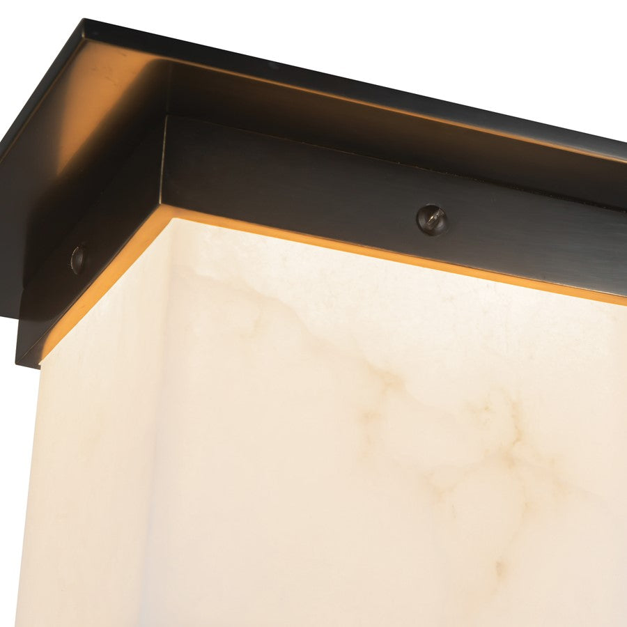 Kuzco Mineral 5.5" Black Flush Mount, Urban Bronze/Alabaster