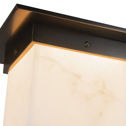 Kuzco Mineral 5.5" Black Flush Mount, Urban Bronze/Alabaster