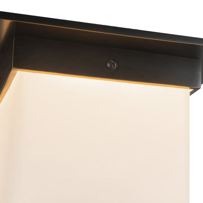 Kuzco Mineral 5.5" Black Flush Mount, Urban Bronze/Matte Opal Glass