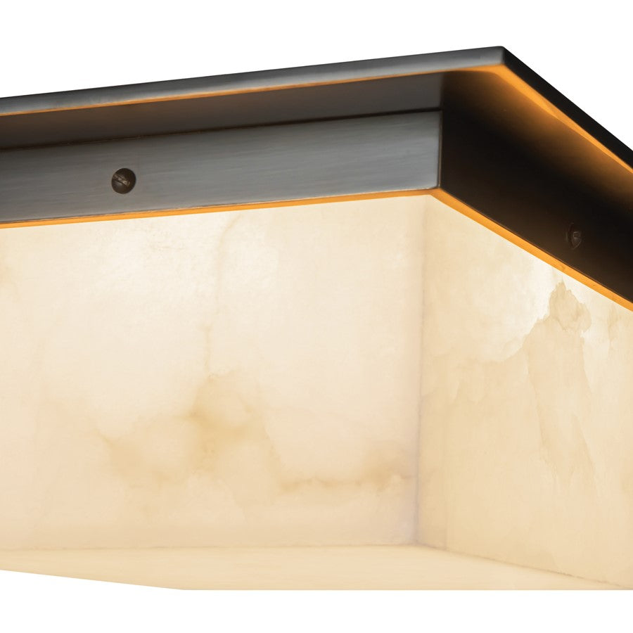Kuzco Mineral 5" Black Flush Mount, Urban Bronze/Alabaster
