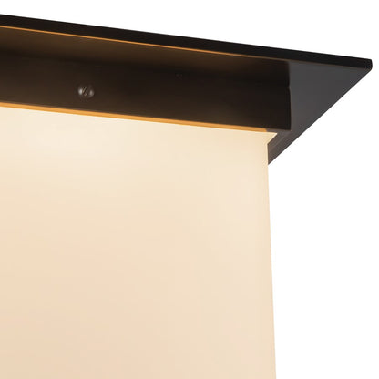 Kuzco Mineral 11" Black Flush Mount, Urban Bronze/Matte Opal