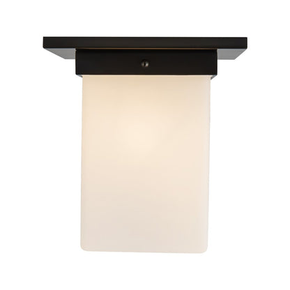 Kuzco Mineral 8" Blk Flush Mount, Urban Brz/Matte Opal Glass - FM356808UBOP