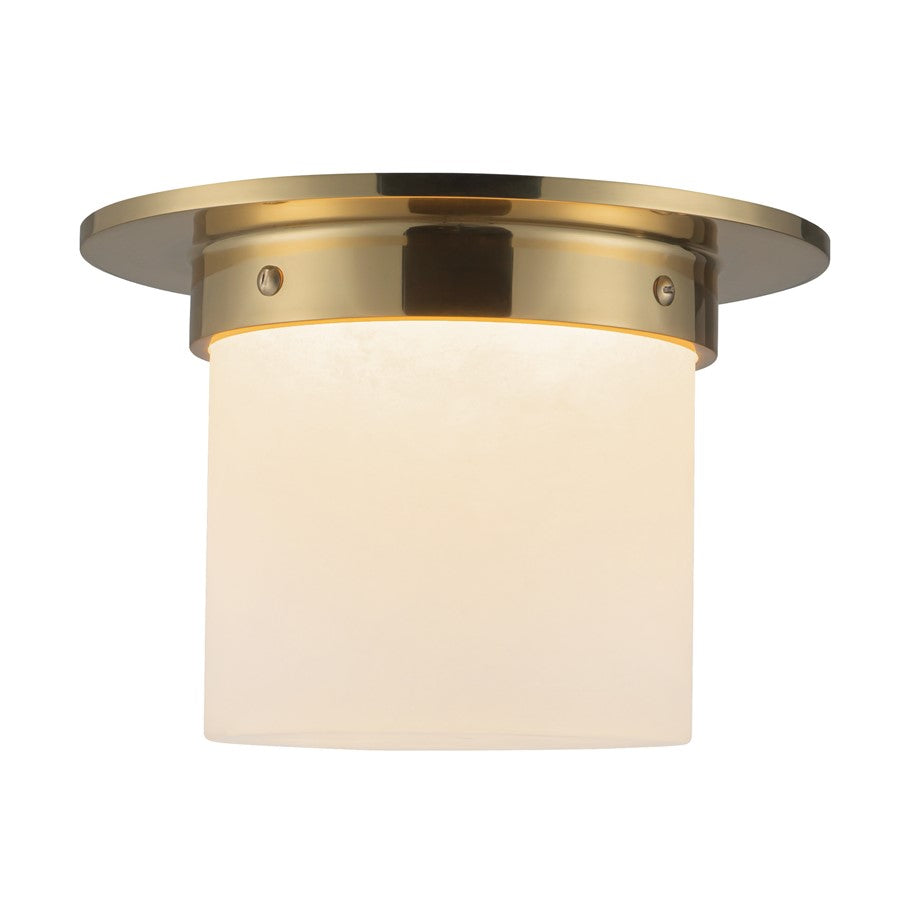 Kuzco Mineral 5.5" Brass Flush Mount, Patina Brass/Alab - FM360085PTBAR