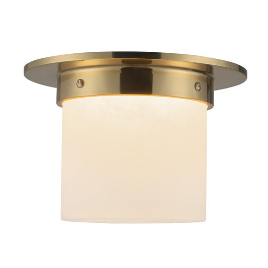 Kuzco Mineral 5.5" Brass Flush Mount, Patina Brass/Alab - FM360085PTBAR