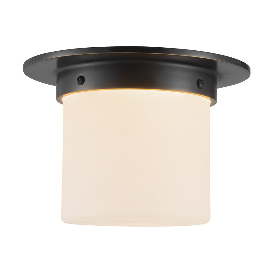 Kuzco Mineral 8-inch Black Flush, Urban Brz/Matte Opal Glass - FM360085UBOP