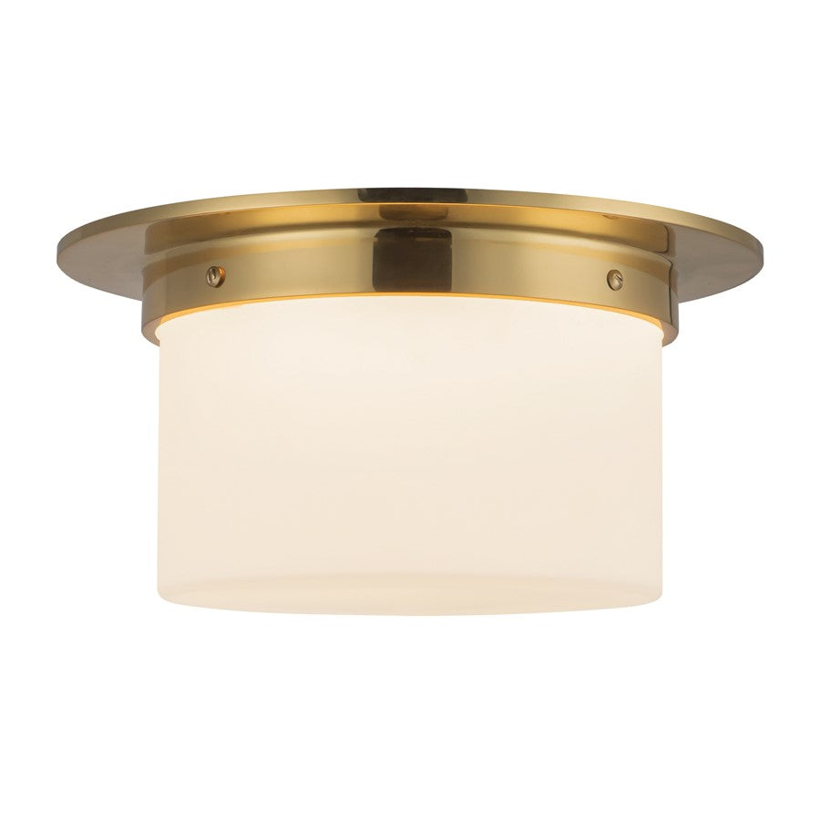 Kuzco Mineral 5" Brass Flush Mount, Patina Brass/Opal - FM360115PTBOP