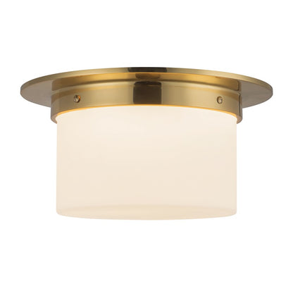 Kuzco Mineral 5" Brass Flush Mount, Patina Brass/Opal - FM360115PTBOP