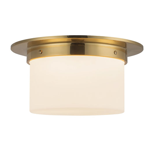 Kuzco Mineral 5" Brass Flush Mount, Patina Brass/Opal - FM360115PTBOP