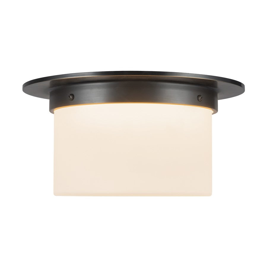 Kuzco Mineral 11-inch Black Flush, Urban Brz/Matte Opal Glass - FM360115UBOP