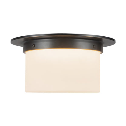 Kuzco Mineral 11-inch Black Flush, Urban Brz/Matte Opal Glass - FM360115UBOP