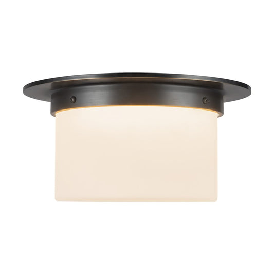 Kuzco Mineral 11-inch Black Flush, Urban Brz/Matte Opal Glass - FM360115UBOP