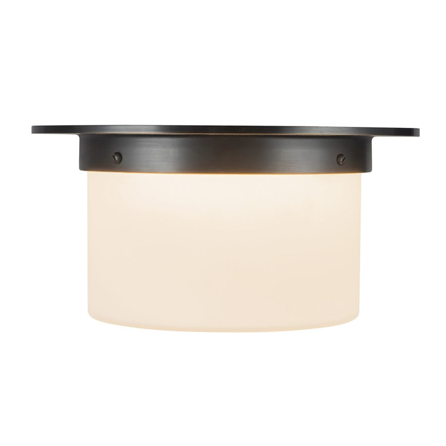 Kuzco Mineral 11-inch Black Flush, Urban Bronze/Matte Opal Glass