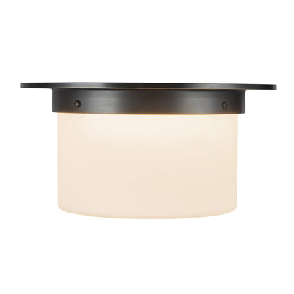 Kuzco Mineral 11-inch Black Flush, Urban Bronze/Matte Opal Glass