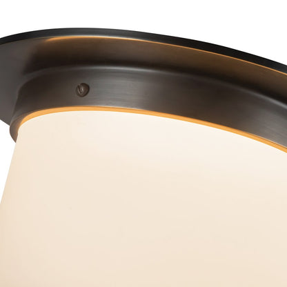 Kuzco Mineral 11-inch Black Flush, Urban Bronze/Matte Opal Glass
