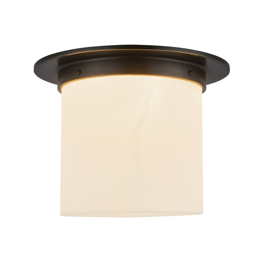 Kuzco Mineral 11" Black Flush Mount, Urban Brz/Alabaster - FM360118UBAR