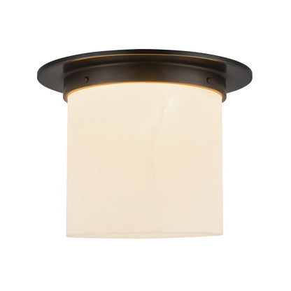 Kuzco Mineral 11" Black Flush Mount, Urban Brz/Alabaster - FM360118UBAR