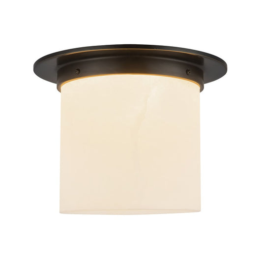 Kuzco Mineral 11" Black Flush Mount, Urban Brz/Alabaster - FM360118UBAR