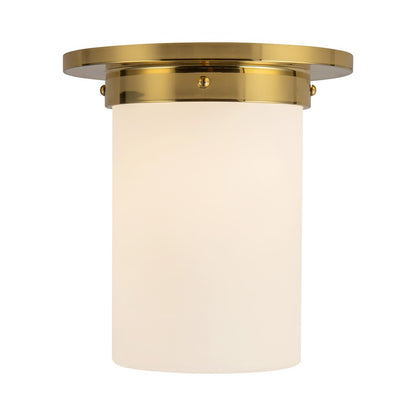 Kuzco Mineral 8" Brass Flush Mount, Patina Brass/Opal - FM360808PTBOP