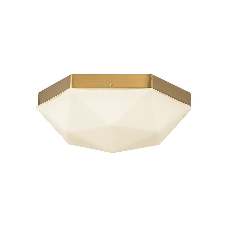 Alora Mood Krysta 2 Light 12" Flush Mount, Brushed Gold/Opal/Opal - FM424512BGOP