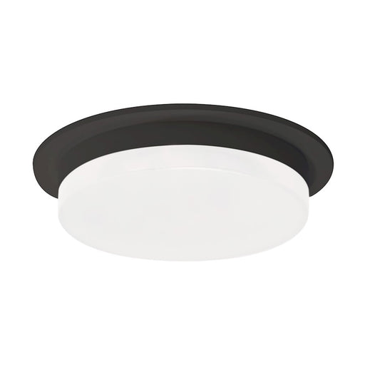 Kuzco Stockton 6" LED Flush Mount, Black/White Acrylic Diffuser - FM42706-BK
