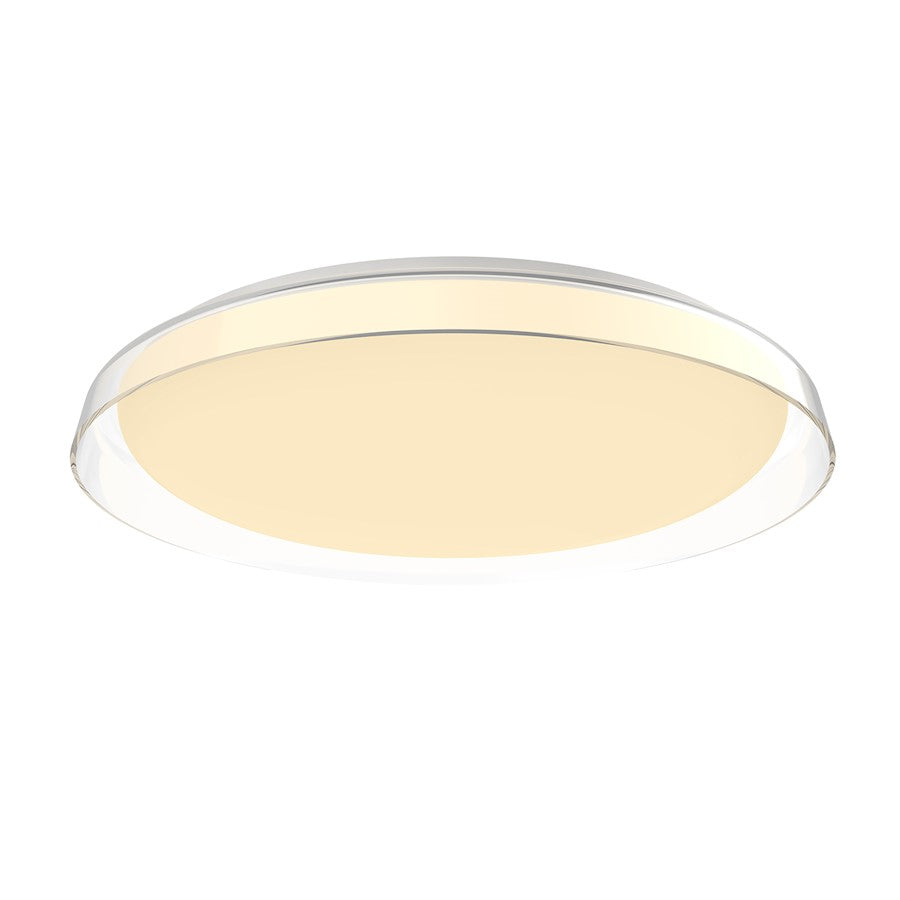 Kuzco Hampton 21" LED Flush Mount, Clear/Frosted Acrylic Diffuser - FM43121-CL