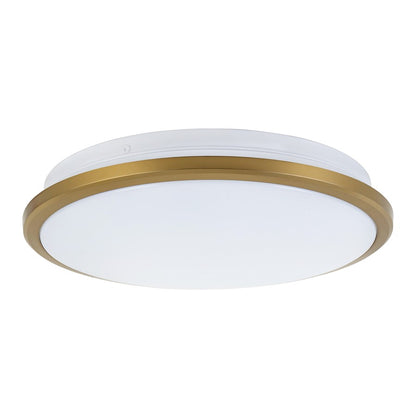 Kuzco Brook 11" Gold Dimmable LED Flush Mount, Brushed Gold