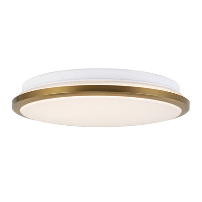 Kuzco Brook 11" Gold Dimmable LED Flush Mount, Brushed Gold