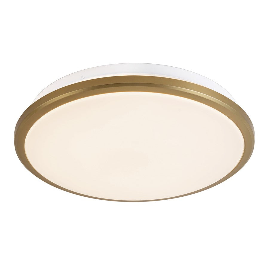 Kuzco Brook 11" Gold Dimmable LED Flush Mount, Brushed Gold