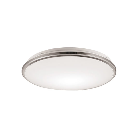 Kuzco Brook 11" LED Flush Mount, Chrome/Frosted Acrylic Diffuser - FM43311-CH