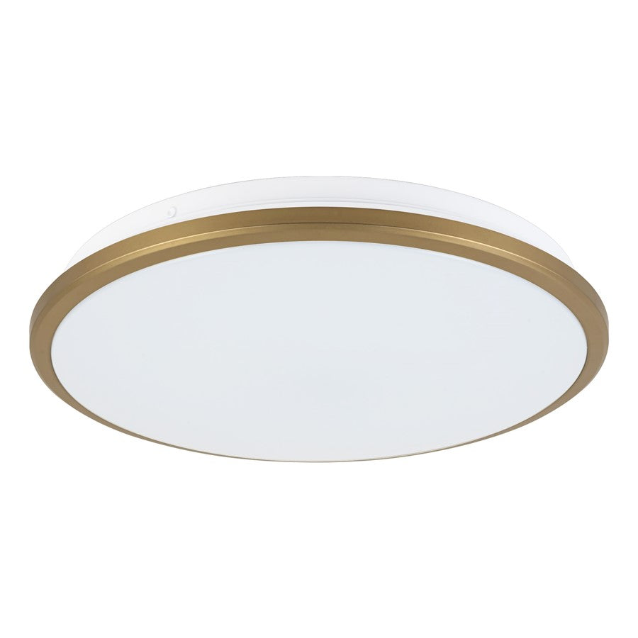 Kuzco Brook 13" Gold Dimmable LED Flush Mount, Brushed Gold