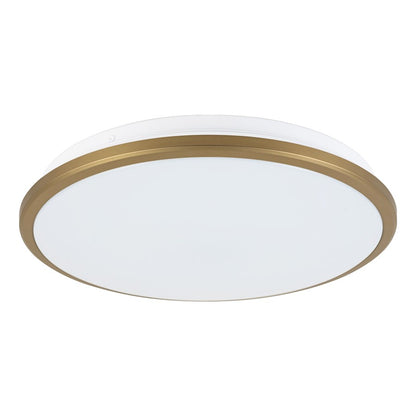 Kuzco Brook 13" Gold Dimmable LED Flush Mount, Brushed Gold