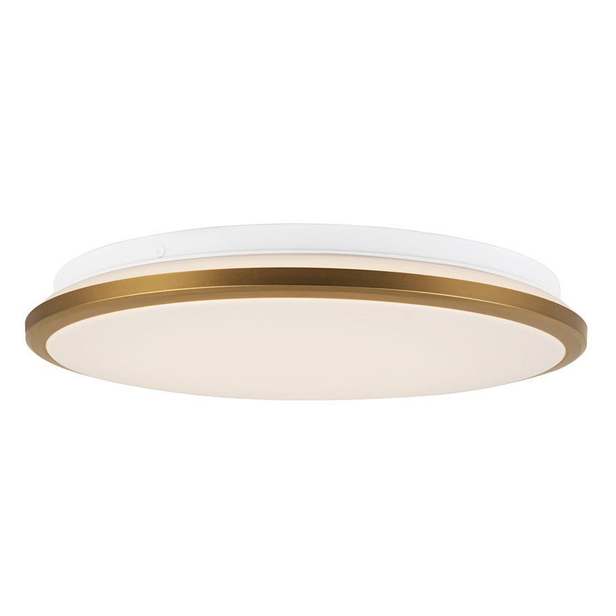 Kuzco Brook 13" Gold Dimmable LED Flush Mount, Brushed Gold