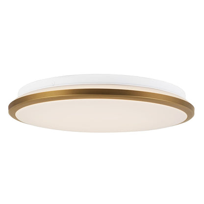 Kuzco Brook 13" Gold Dimmable LED Flush Mount, Brushed Gold