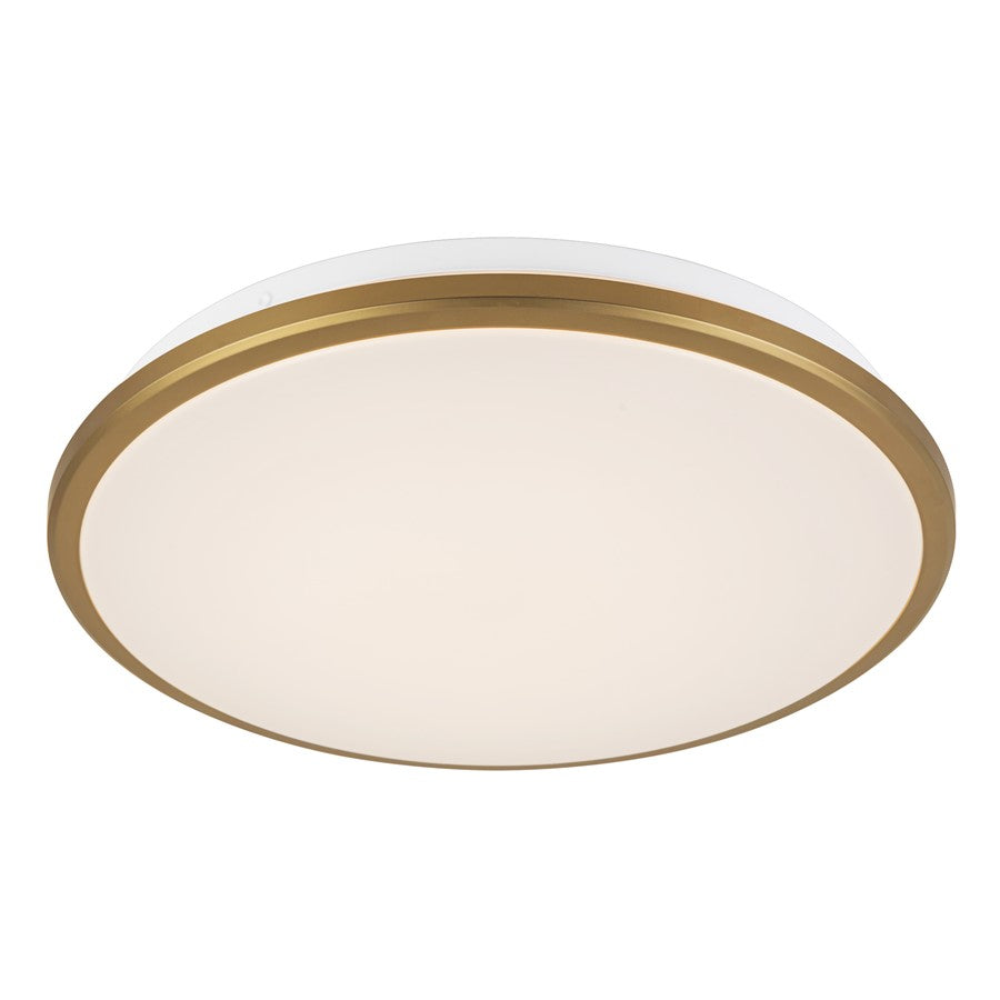 Kuzco Brook 13" Gold Dimmable LED Flush Mount, Brushed Gold