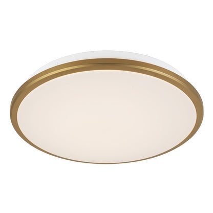 Kuzco Brook 13" Gold Dimmable LED Flush Mount, Brushed Gold