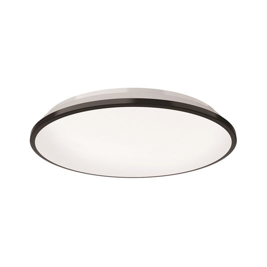 Kuzco Brook 13" LED Flush, Black/Frost Acrylic Diffuser, 5CCT - FM43313-BK-5CCT