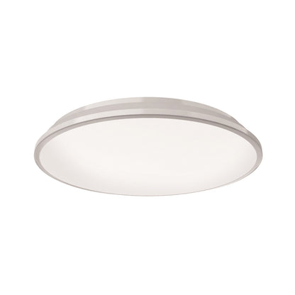 Kuzco Brook 13in Flush Mount | White Steel and Frosted Acrylic | Bedroom & Hallway | 13.125 x 2.25 in | Model FM43313-WH-5CCT