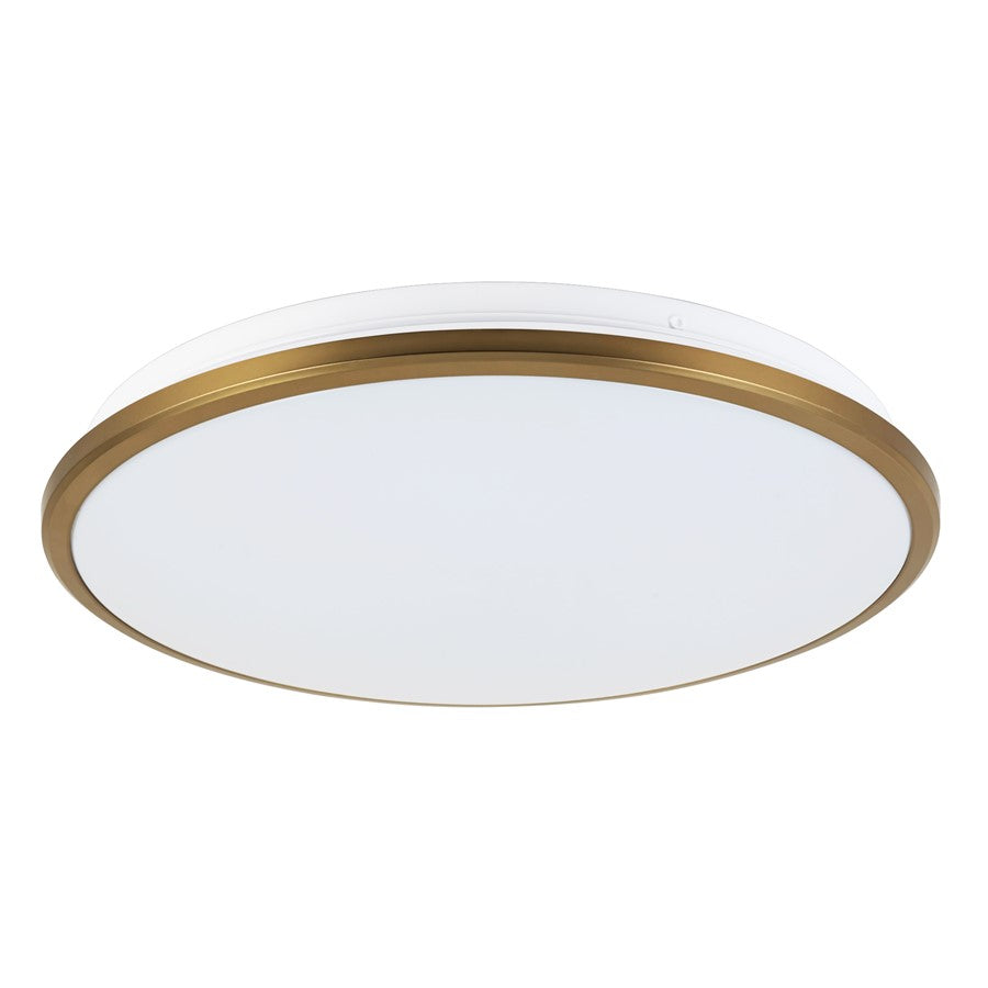 Kuzco Brook 15" Gold Dimmable LED Flush Mount, Brushed Gold