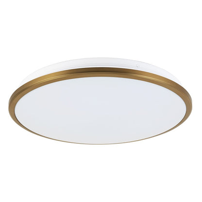 Kuzco Brook 15" Gold Dimmable LED Flush Mount, Brushed Gold