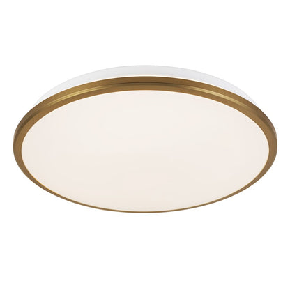 Kuzco Brook 15" Gold Dimmable LED Flush Mount, Brushed Gold