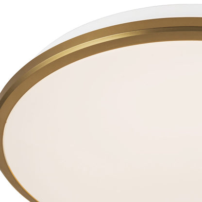 Kuzco Brook 15" Gold Dimmable LED Flush Mount, Brushed Gold