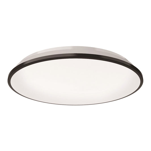 Kuzco Brook 15" LED Flush, Black/Frost Acrylic Diffuser, 5CCT - FM43315-BK-5CCT