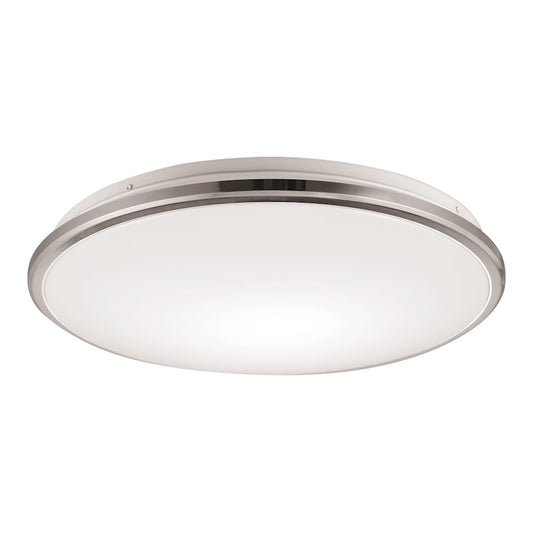 Kuzco Brook 15" LED Flush Mount, Chrome/Frosted Acrylic Diffuser - FM43315-CH