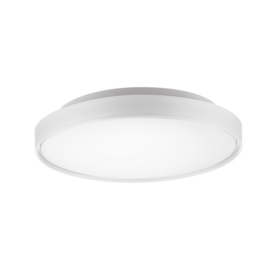 Kuzco Brunswick 18" LED Flush Mount, White/Frosted Acrylic Diffuser - FM43518-WH