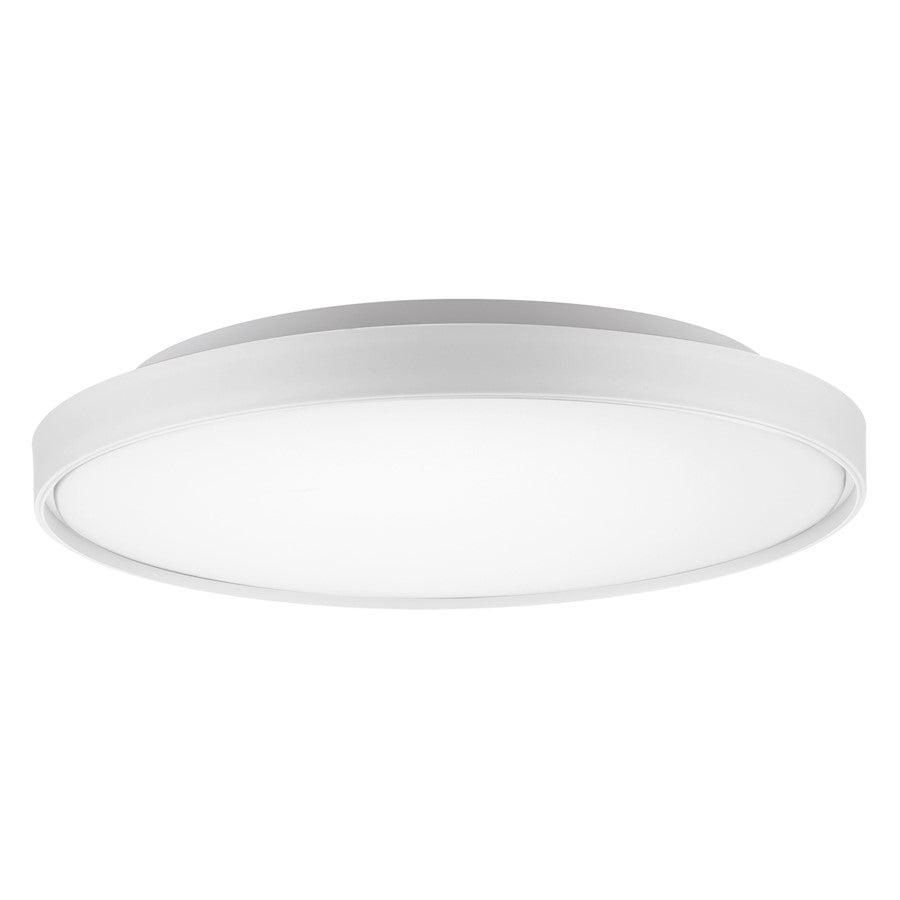 Kuzco Brunswick 22" LED Flush, White/Frost Diffuser, 5CCT - FM43522-WH-5CCT