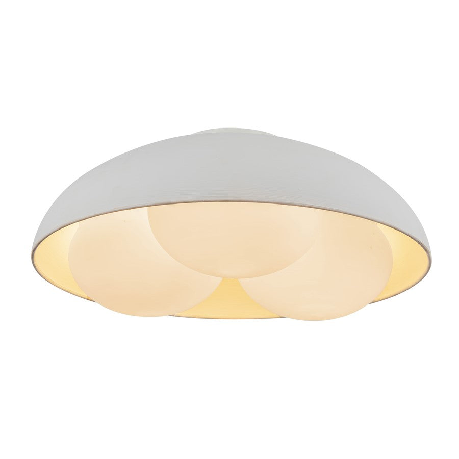 Kuzco Robyn 16" Socket Flush Mount, White/Opal Glass/Steel