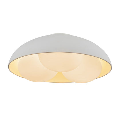 Kuzco Robyn 16" Socket Flush Mount, White/Opal Glass/Steel