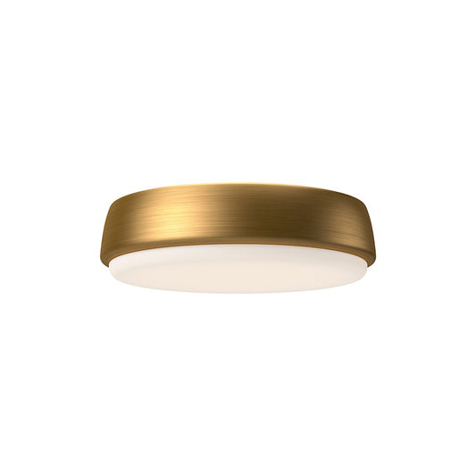 Alora Mood Laval 9" LED Flush Mount, Aged Gold/Frosted Acrylic - FM503509AG